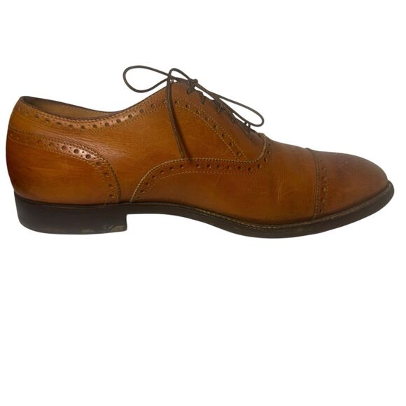 Vtg ALDEN 911 Medallion Tip Calfskin Leather Shoes Oxfords Size 11 D
